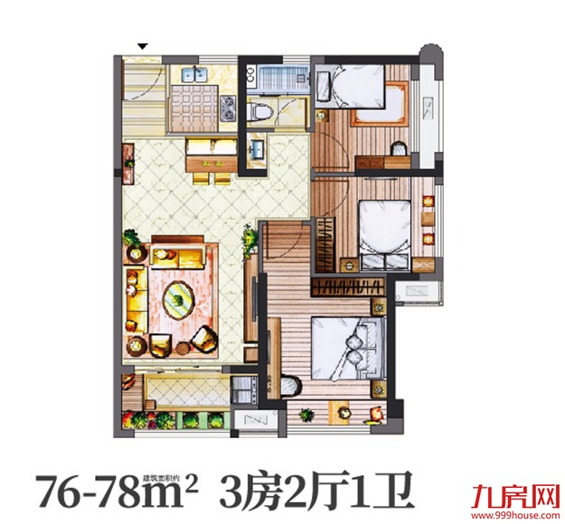 作为中骏四季系历时六年淬炼的最优户型,兼具优越空间格局与大景观,大